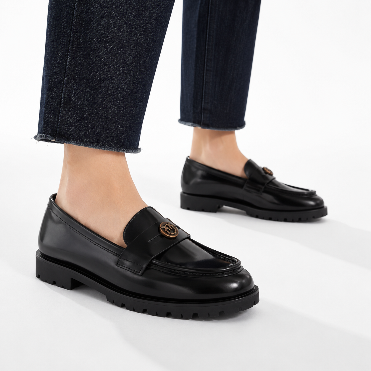 Дамски мокасини Women’s loafer Pinko Nora 07
SD0657P001 Z99 Black