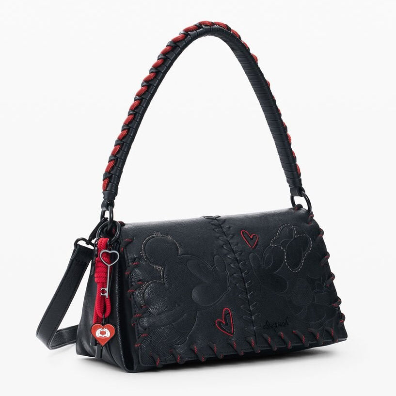 Дамска чанта Women’s shoulder bag Desigual Mickey™️ 26SAXP85 2000 Black angled view