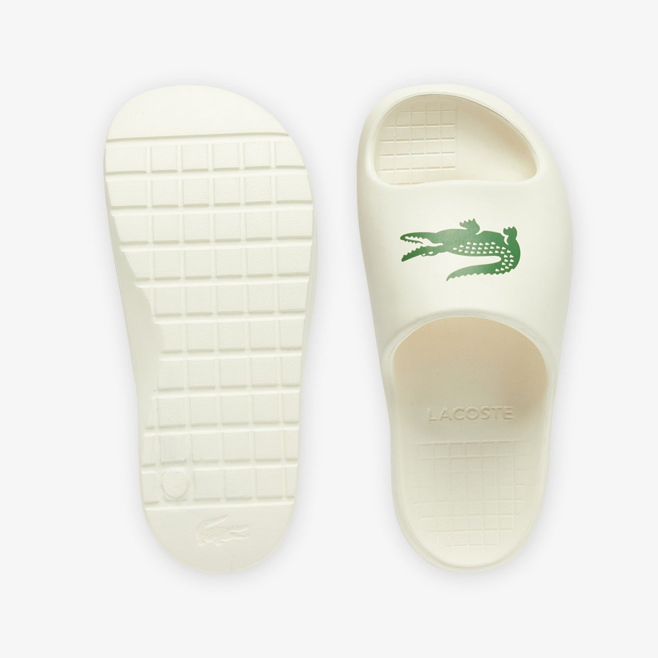 Дамски чехли Women’s slippers Lacoste Serve Slide 2.0 48CFA0022-1Y5 Off White / Dark Green top view