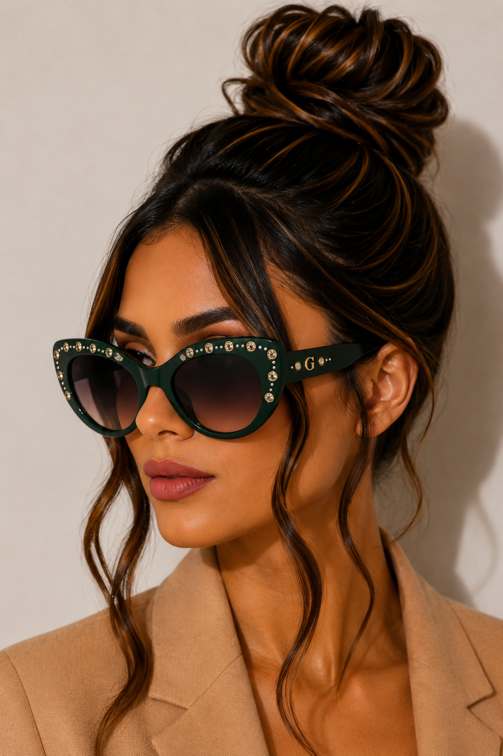 Дамски слънчеви очила Women’s sunglasses Guess GU00163 96B Dark Green lifestyle view