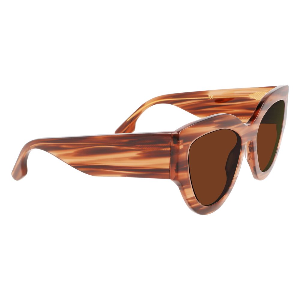 Дамски слънчеви очила Women’s sunglasses VICTORIA BECKHAM VB628S 230 Striped Brown Havana angled view