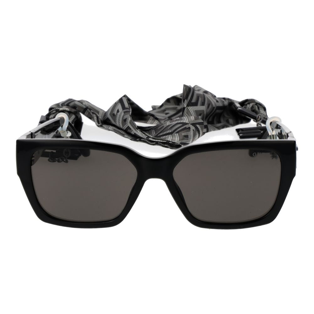 Дамски слънчеви очила Women’s sunglasses with strap Guess GU7916 01A Black front view