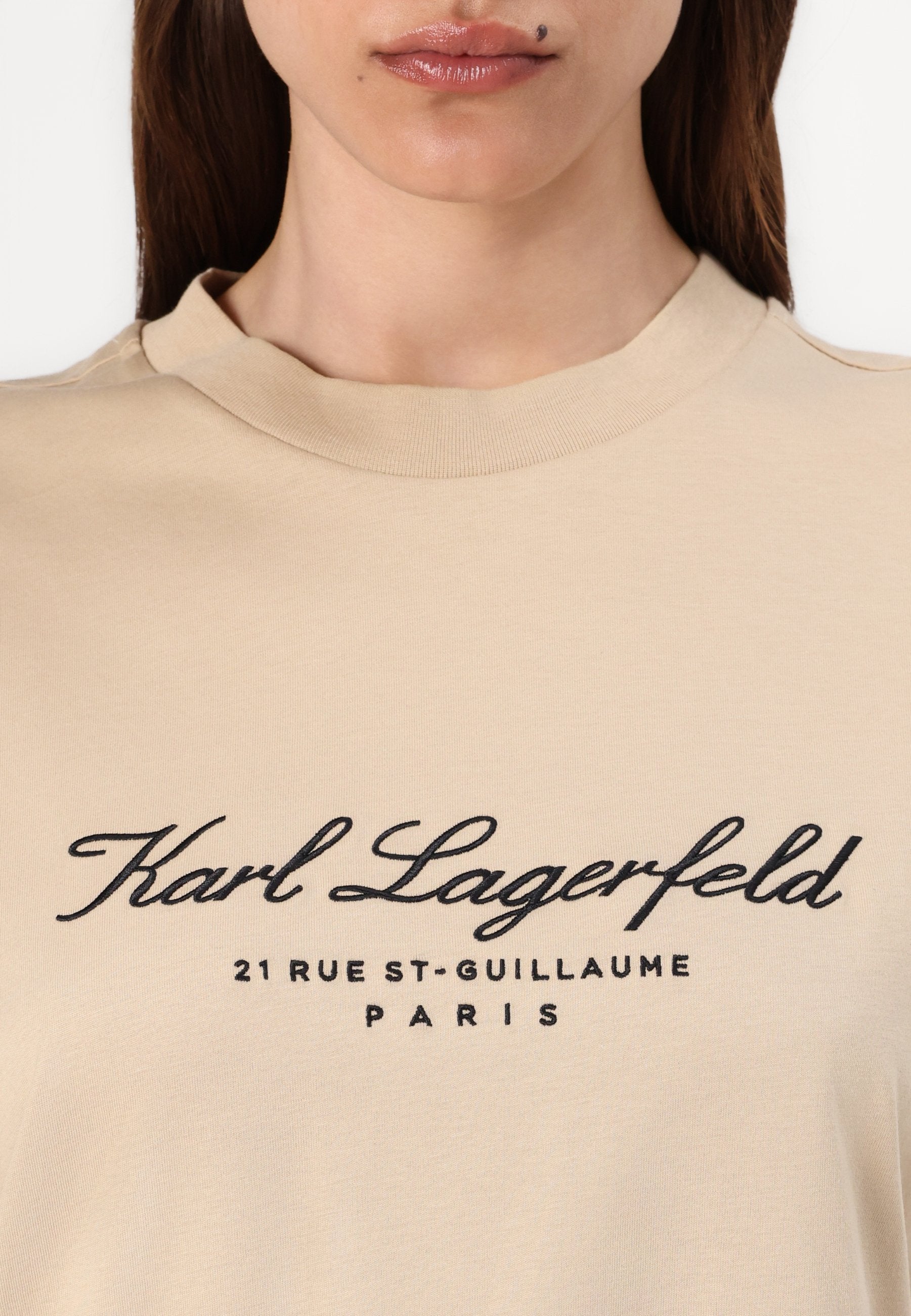 Дамска тениска Women's t-shirt Karl Lagerfeld
A2W17129 198 Beige close up view