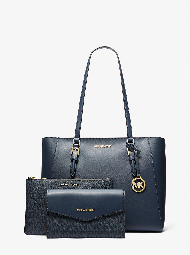 Дамска чанта Women’s tote bag Michael Kors Charlotte 3 in 1 35R3GCFT3T Navy front view