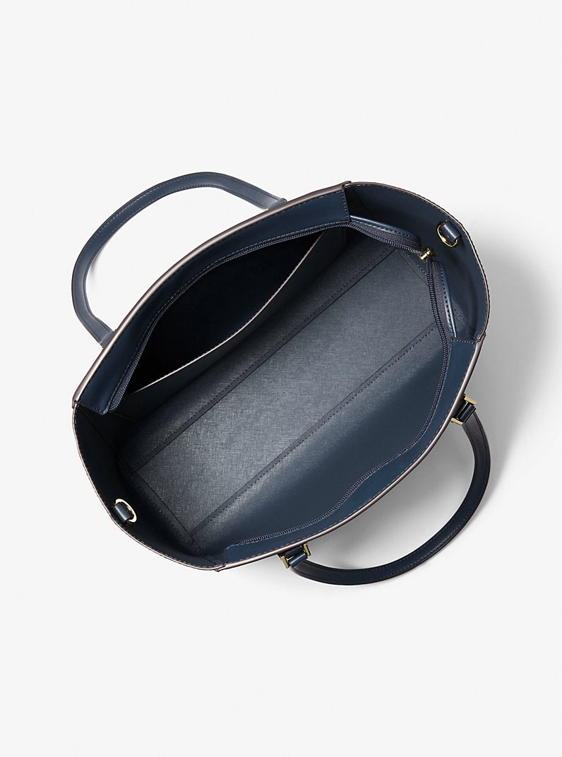 Дамска чанта Women’s tote bag Michael Kors Charlotte 3 in 1 35R3GCFT3T Navy inside view