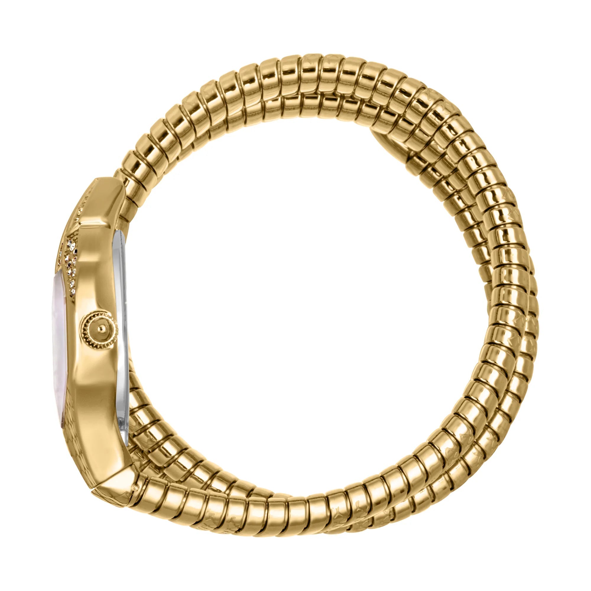Дамски часовник Women’s watch Just Cavalli Glam Evo 7 Doppio JC1L193M0025 Gold side view
