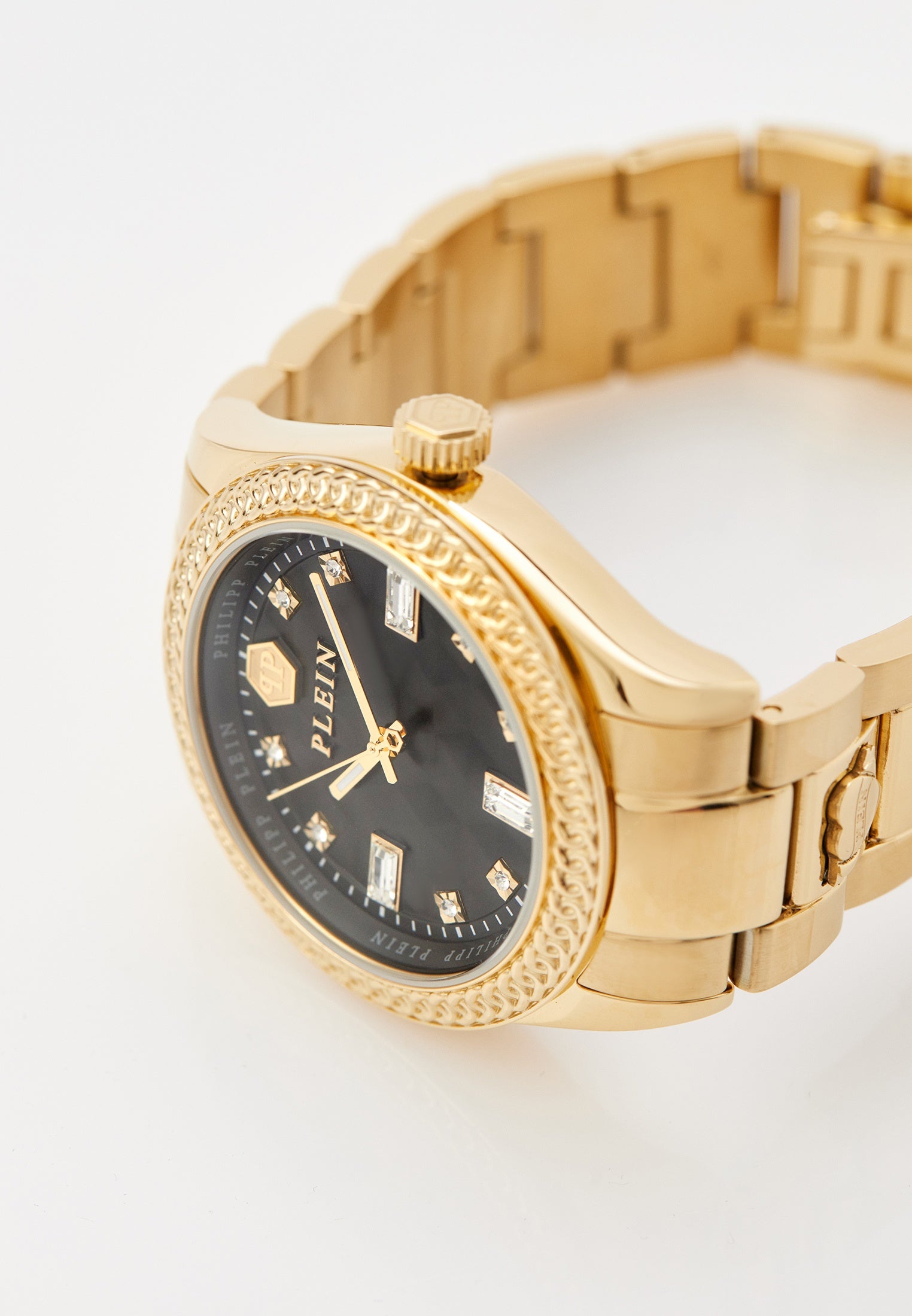 Дамски часовник Women’s watch Philipp Plein Queen PWCDA0624 Golden close up view