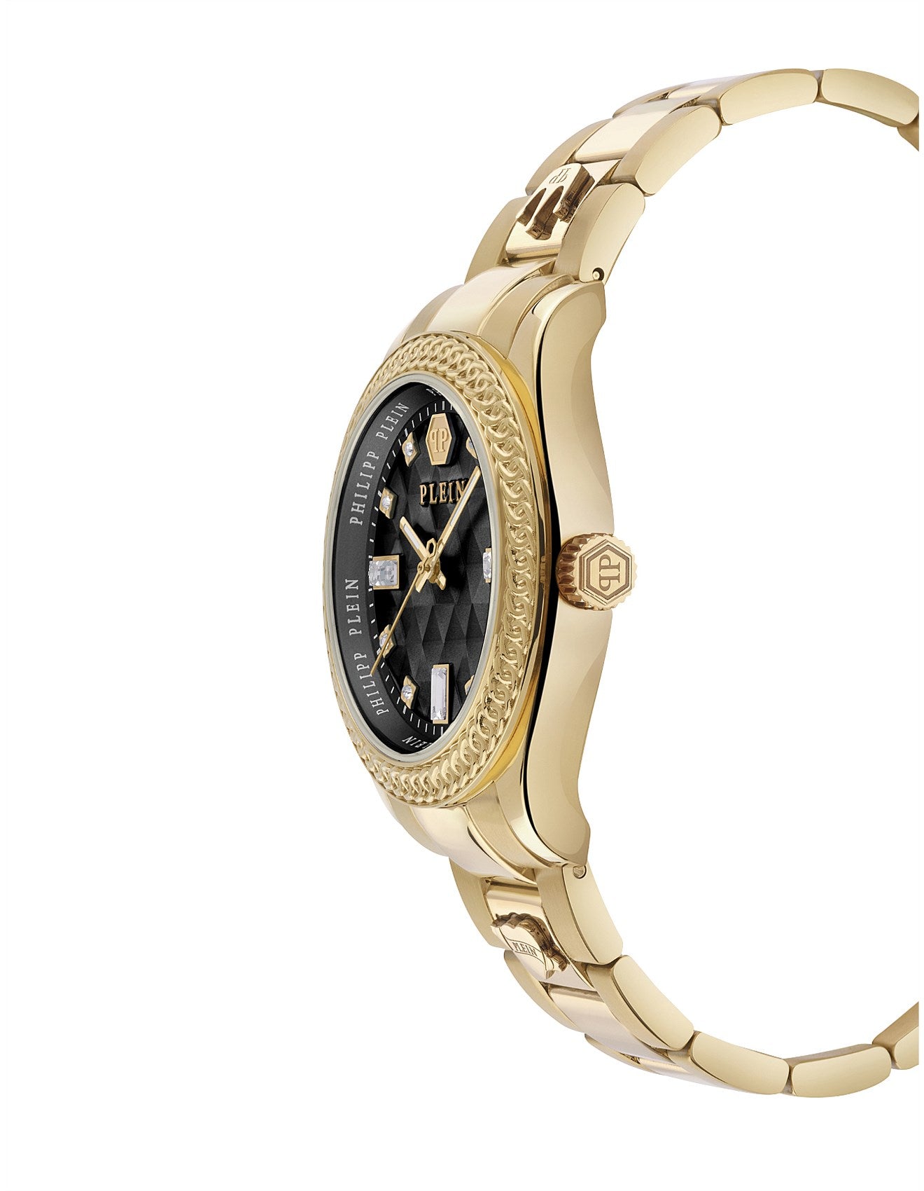 Дамски часовник Women’s watch Philipp Plein Queen PWCDA0624 Golden side view