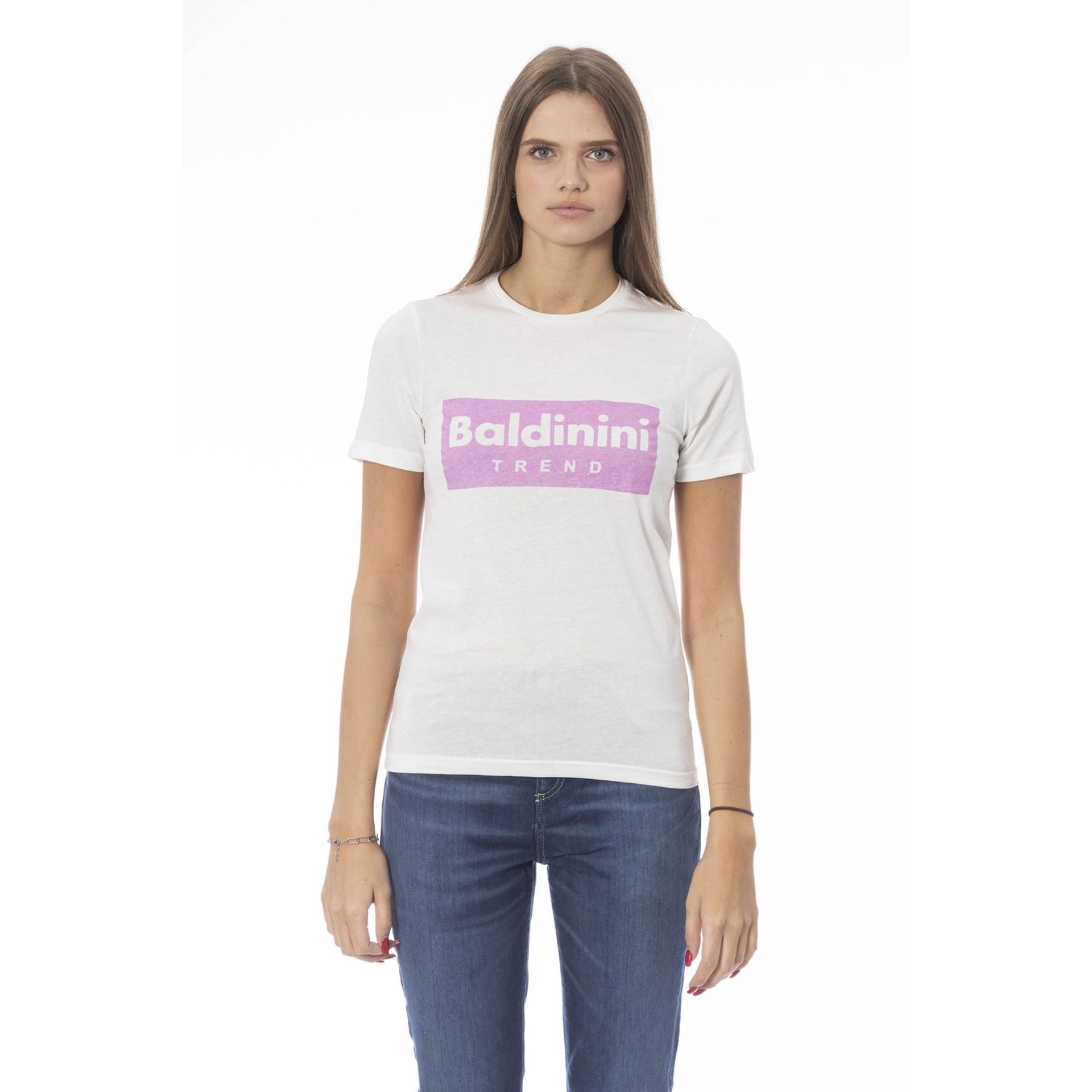 Дамска тениска Women’s t-shirt Baldinini Trend TSD02 MANTOVA PANNA2 front view