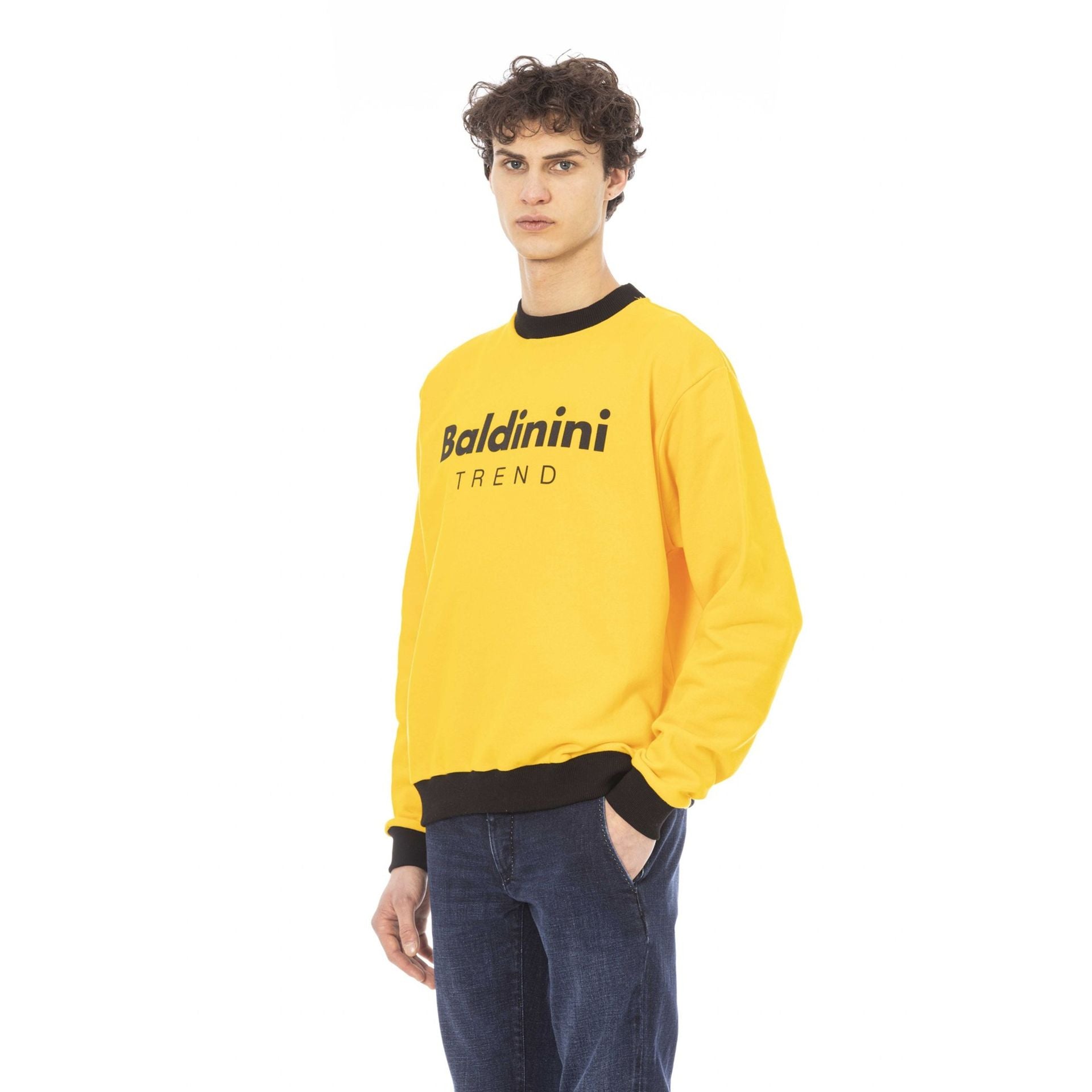 Мъжка памучна блуза Men’s sweatshirt Baldinini Trend 6510141 COMO GIALLO angled view