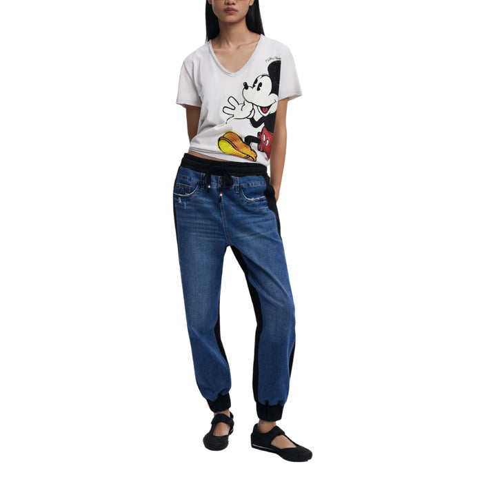 Дамска бяла тениска Desigual Mickey Mouse 25SWTKAG