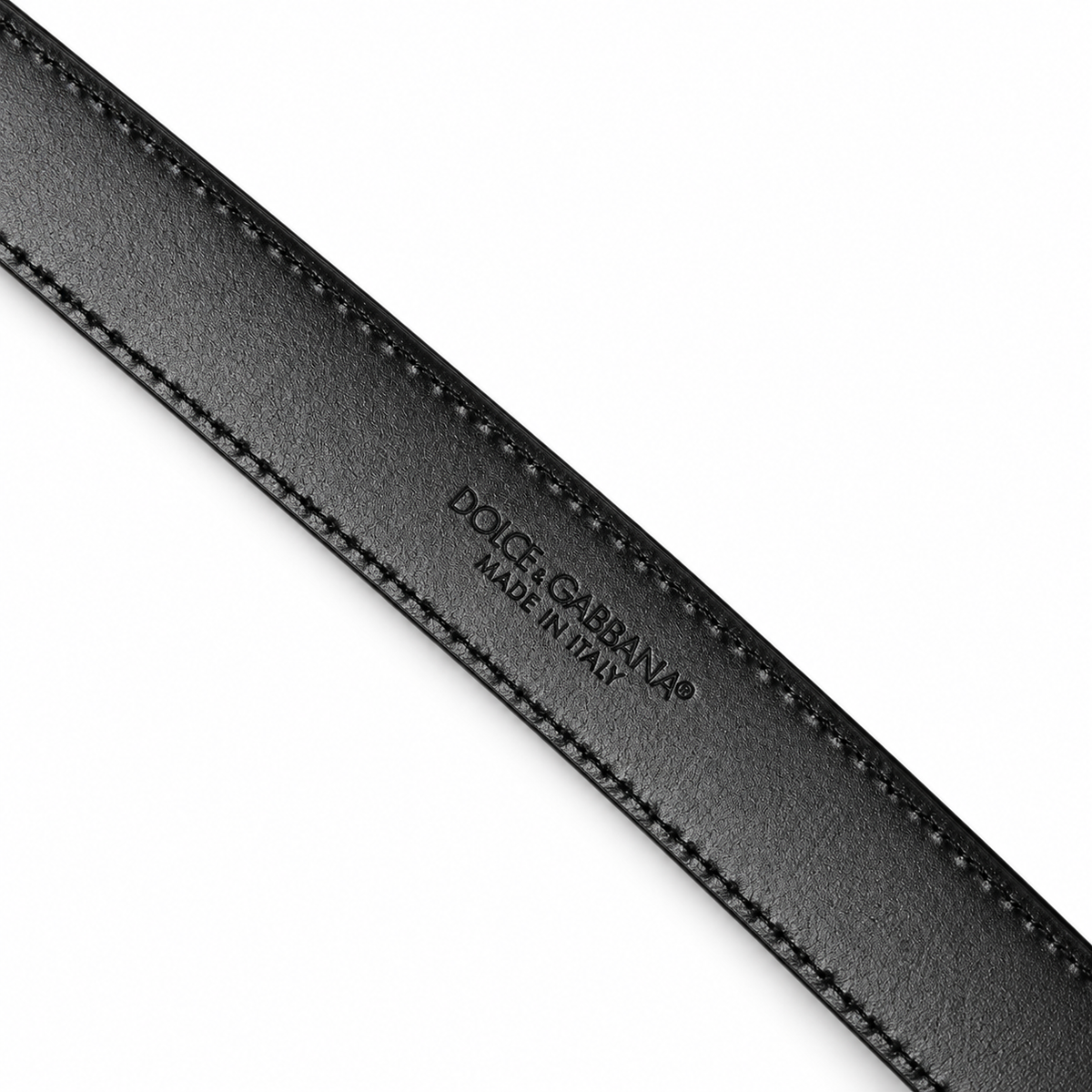 Men's belt Dolce & Gabbana SKU: BC4337 B4152 back logo stamp close-up