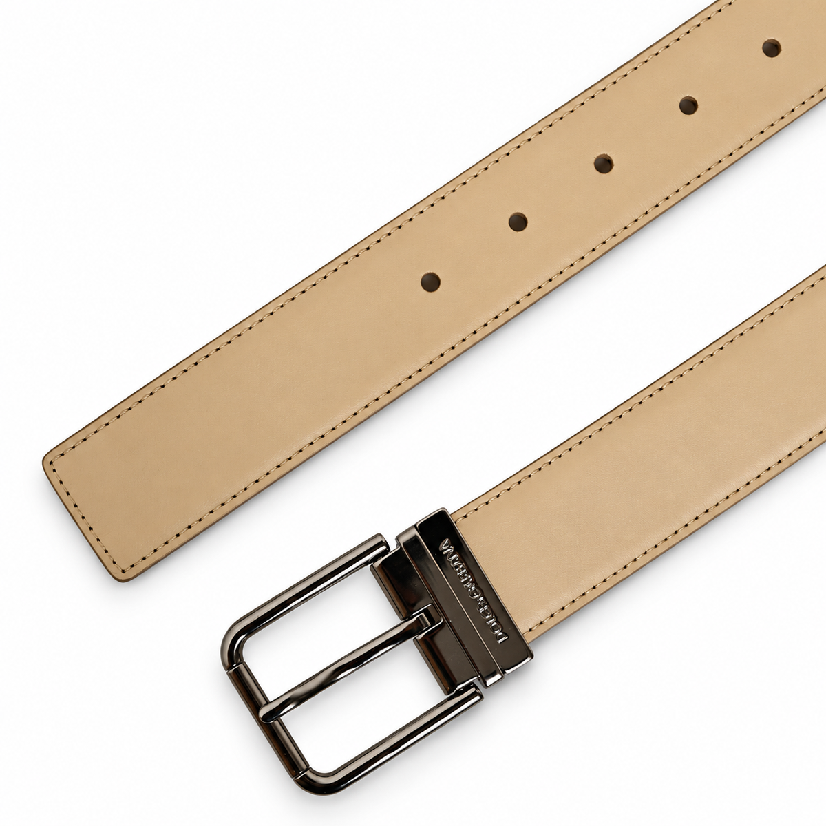 Men's belt Dolce & Gabbana SKU: BC4524 AQ765 80009 top view buckle and strap tip