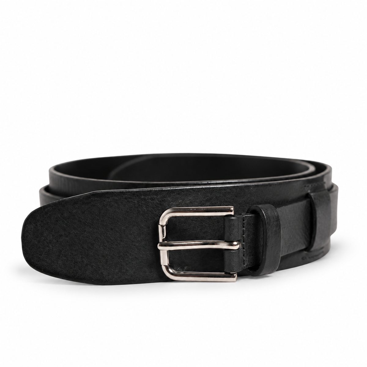 Dolce & Gabbana Men Black Classic Leather Metal Buckle Belt - BC4463 A0044 - view 1