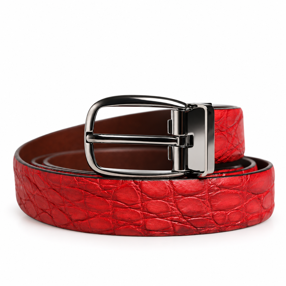 Men's belt Dolce & Gabbana SKU: BC3953 A2249 front coiled view