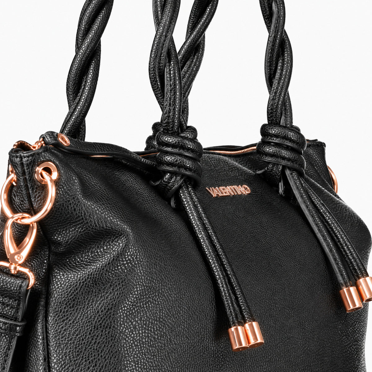 Women's shopping bag Mario Valentino Scarlett Re VBS8U901 handle and hardware detail view