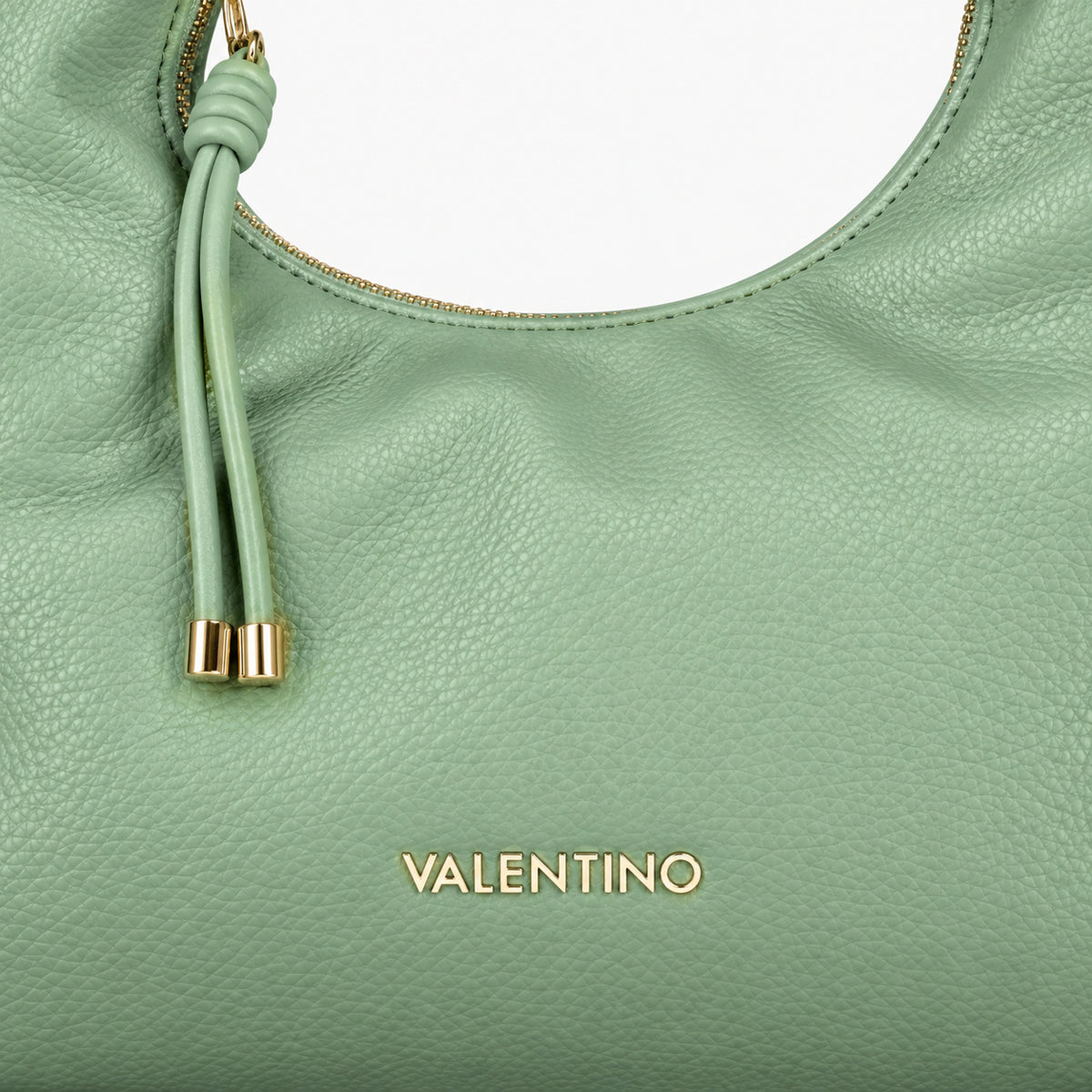 Women's shoulder bag Mario Valentino Harmonia VBS9OT07 logo and texture detail view