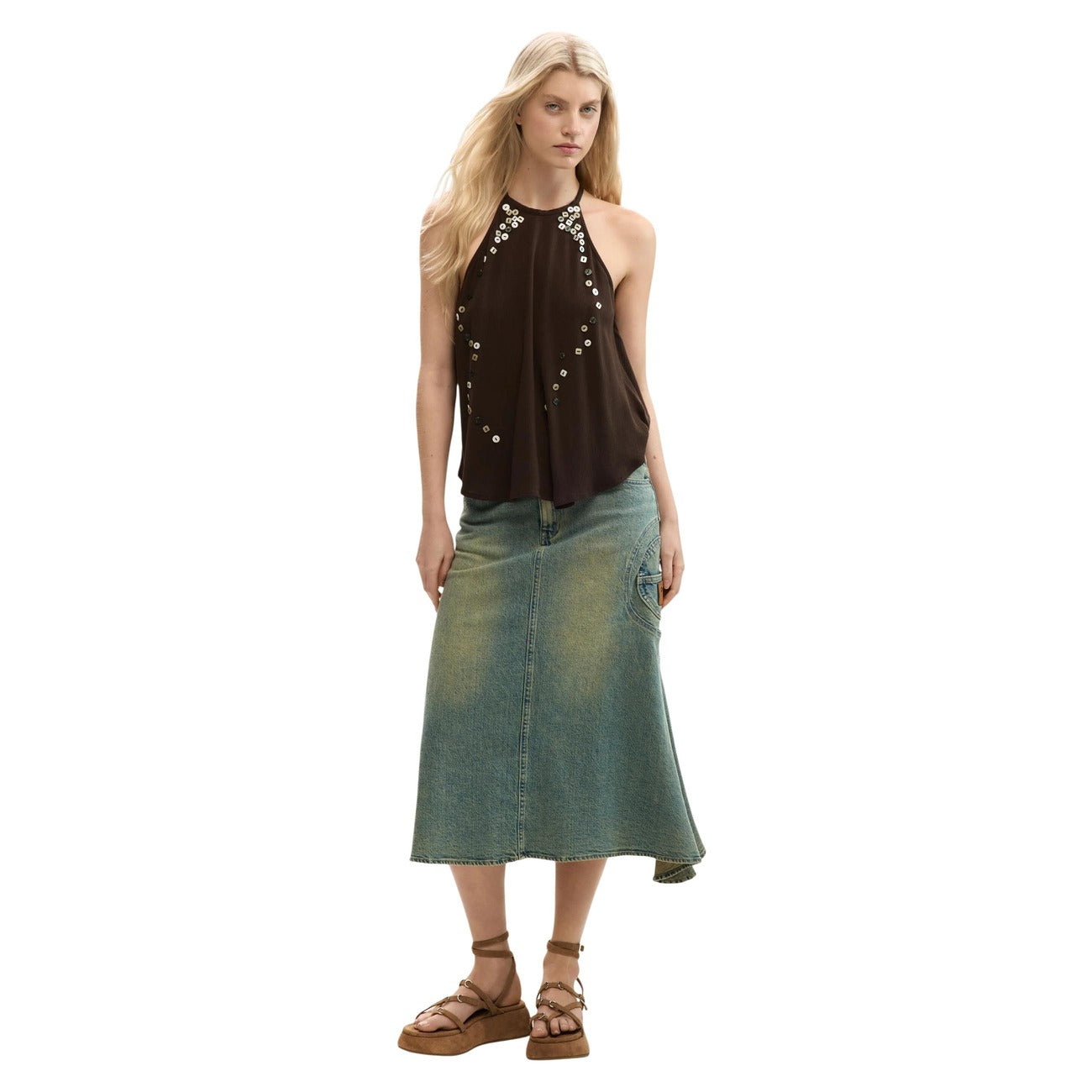 Дамски топ Desigual Women Top 26SWBW11 6000 Front View