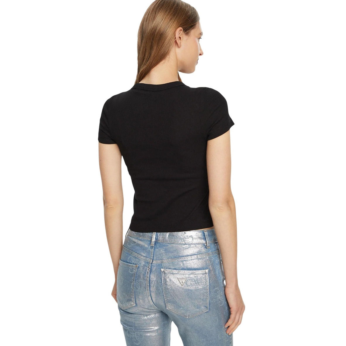 Дамска тениска Guess Women T-shirt W5RI68KA0H1 JBLK Back View