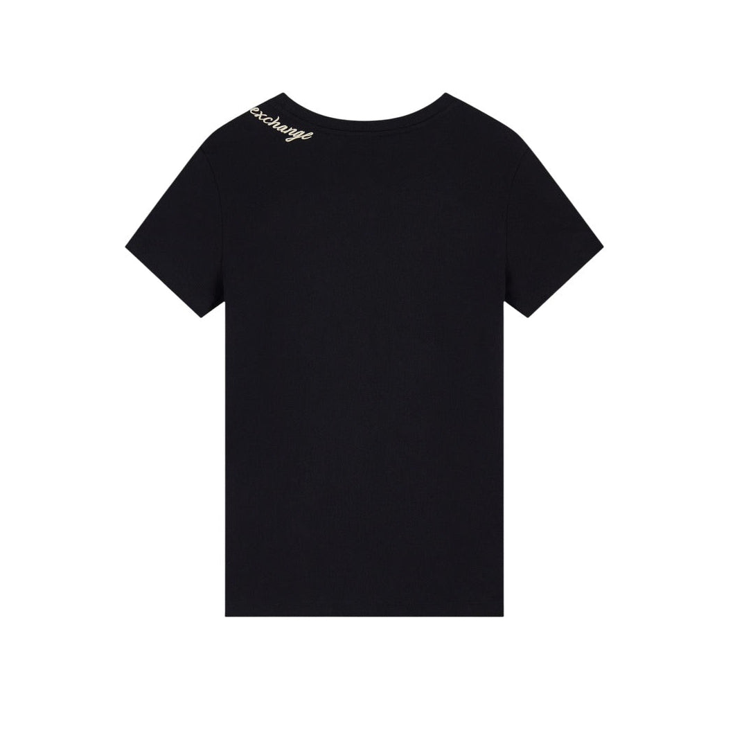 Дамска черна тениска Armani Exchange Women T-shirt XW003260 AF10356 UC001 Back View