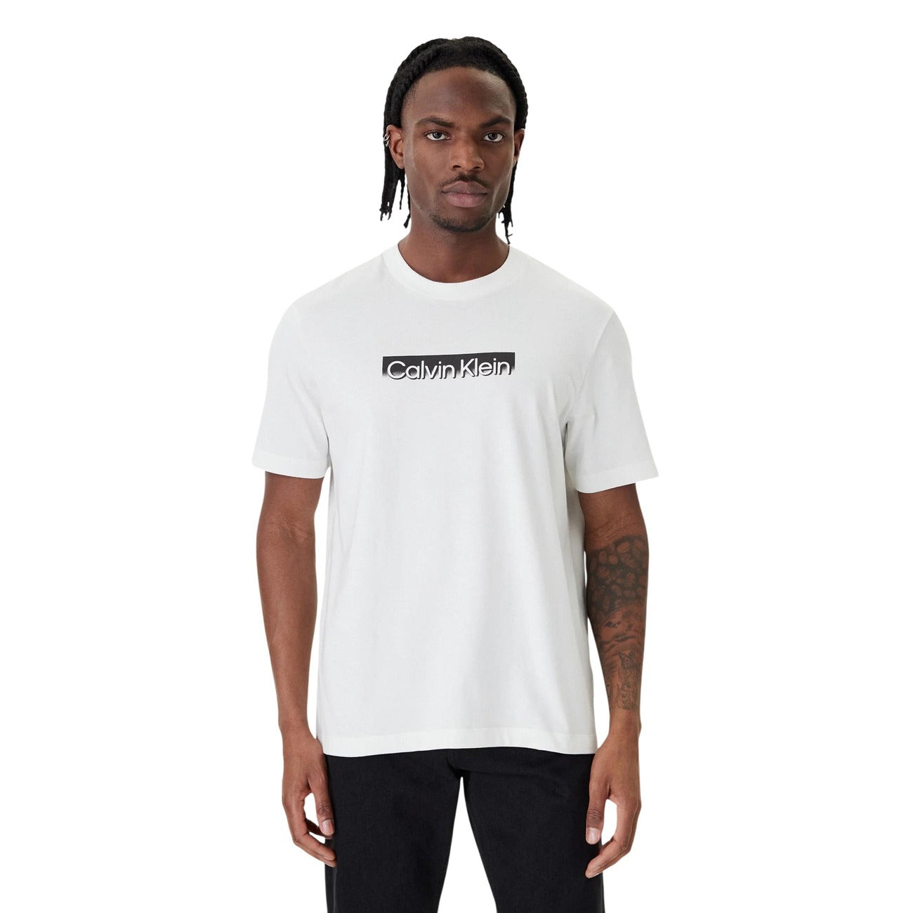 Мъжка бяла тениска Calvin Klein Men T-shirt LV04LF812G YAF Front View