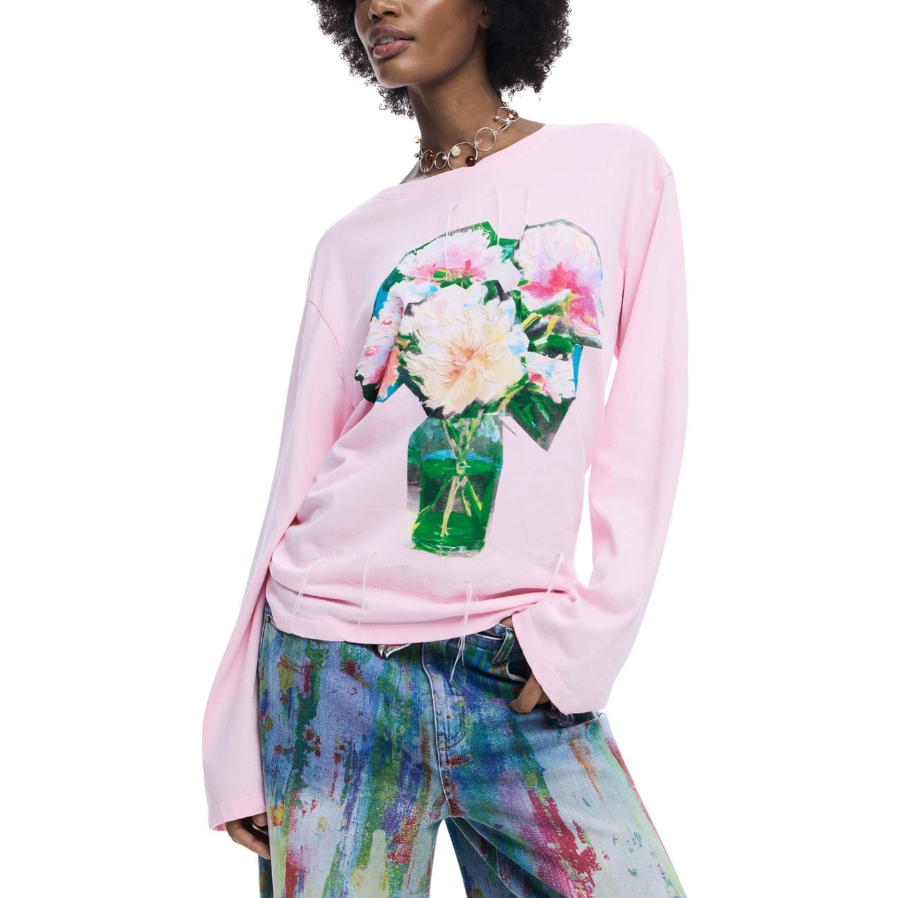 Дамска блуза Desigual women’s t-shirt 26SWTKX4 3058 front view
