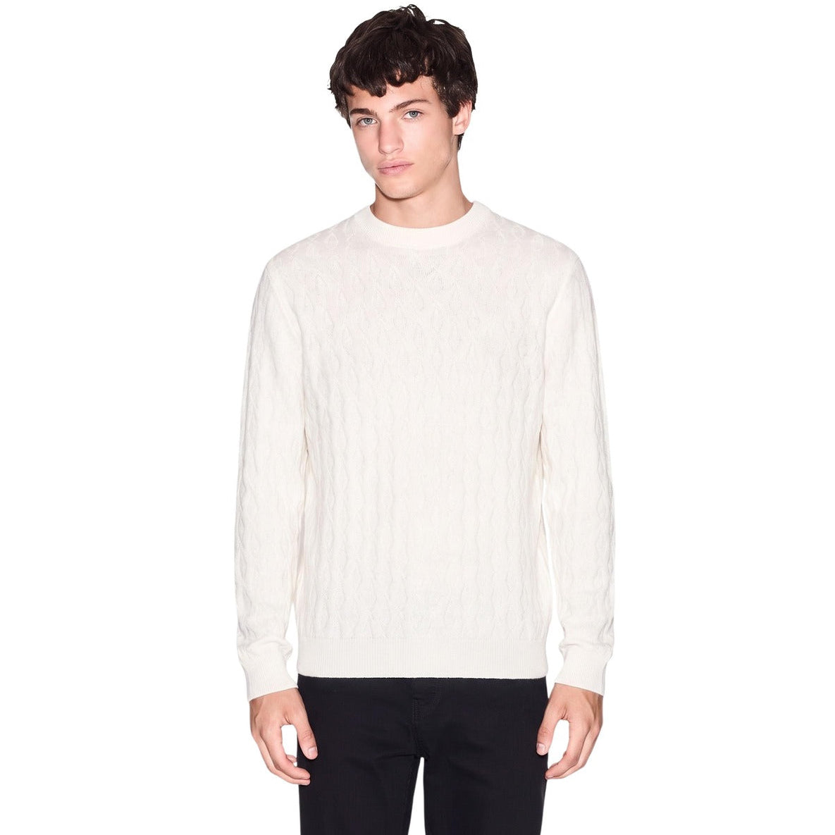 Мъжки бял пуловер Armani Exchange Women Sweater XM000878 AF11982 U0009 Front View