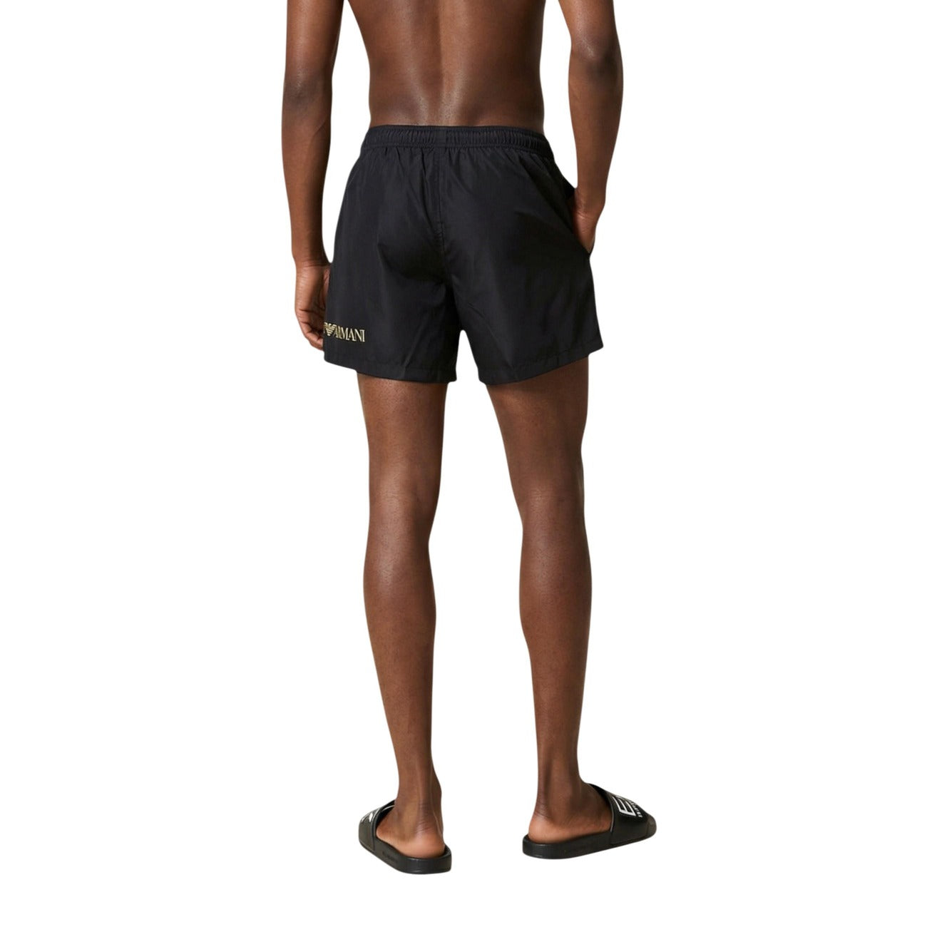 Мъжки черни бански EA7 Emporio Armani Men Swimwear 7M002000 AF13049 MC004 Back View