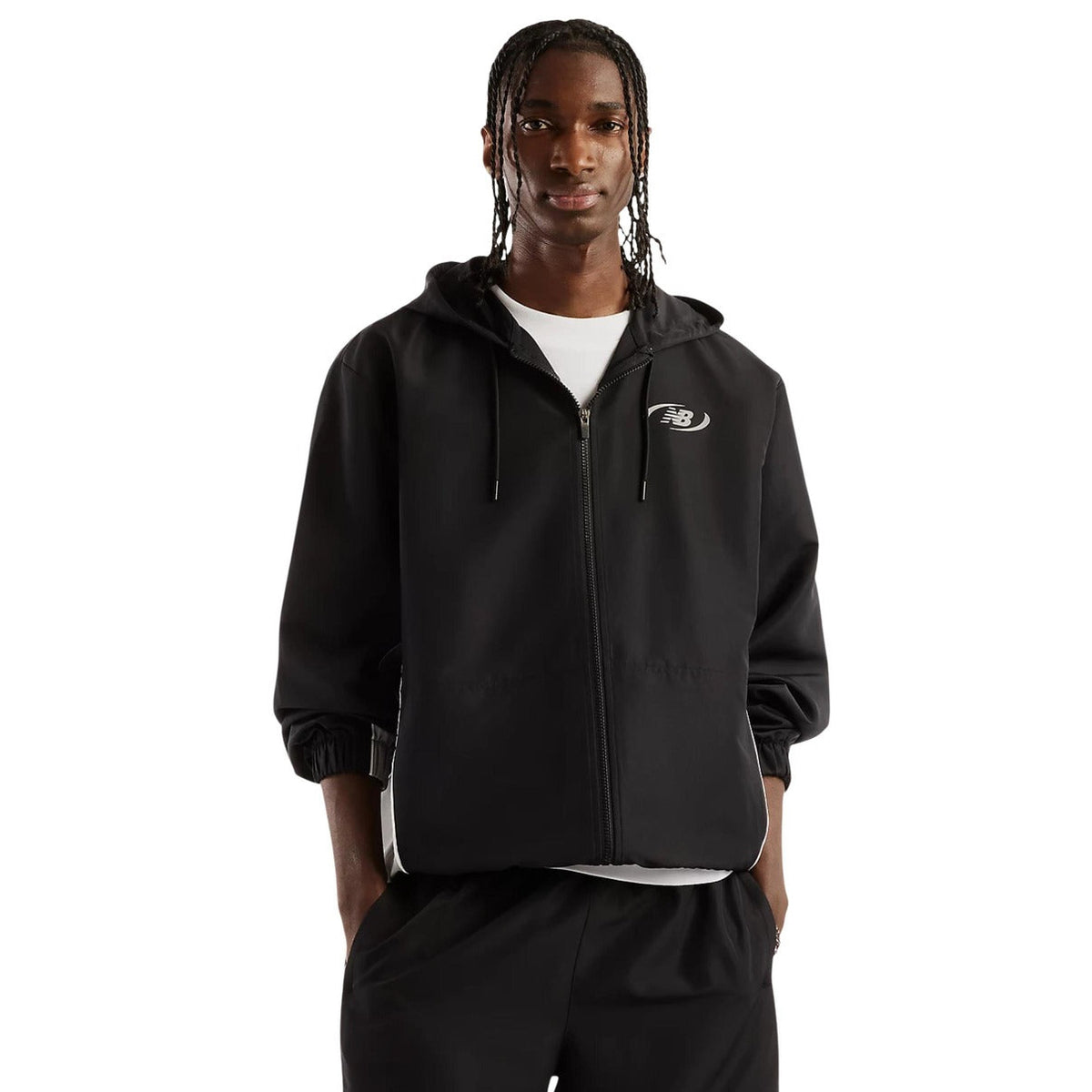 Мъжко яке New Balance Trackside Women Jacket MJ62Y8SJBK Front View