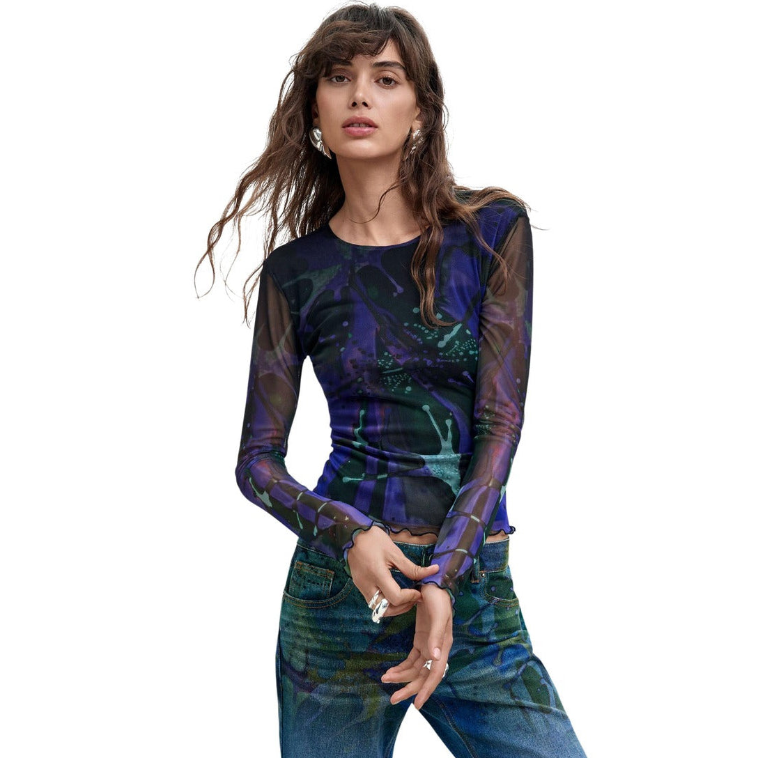 Дамска тениска Desigual women’s t-shirt 26WWTK02 5022 front view