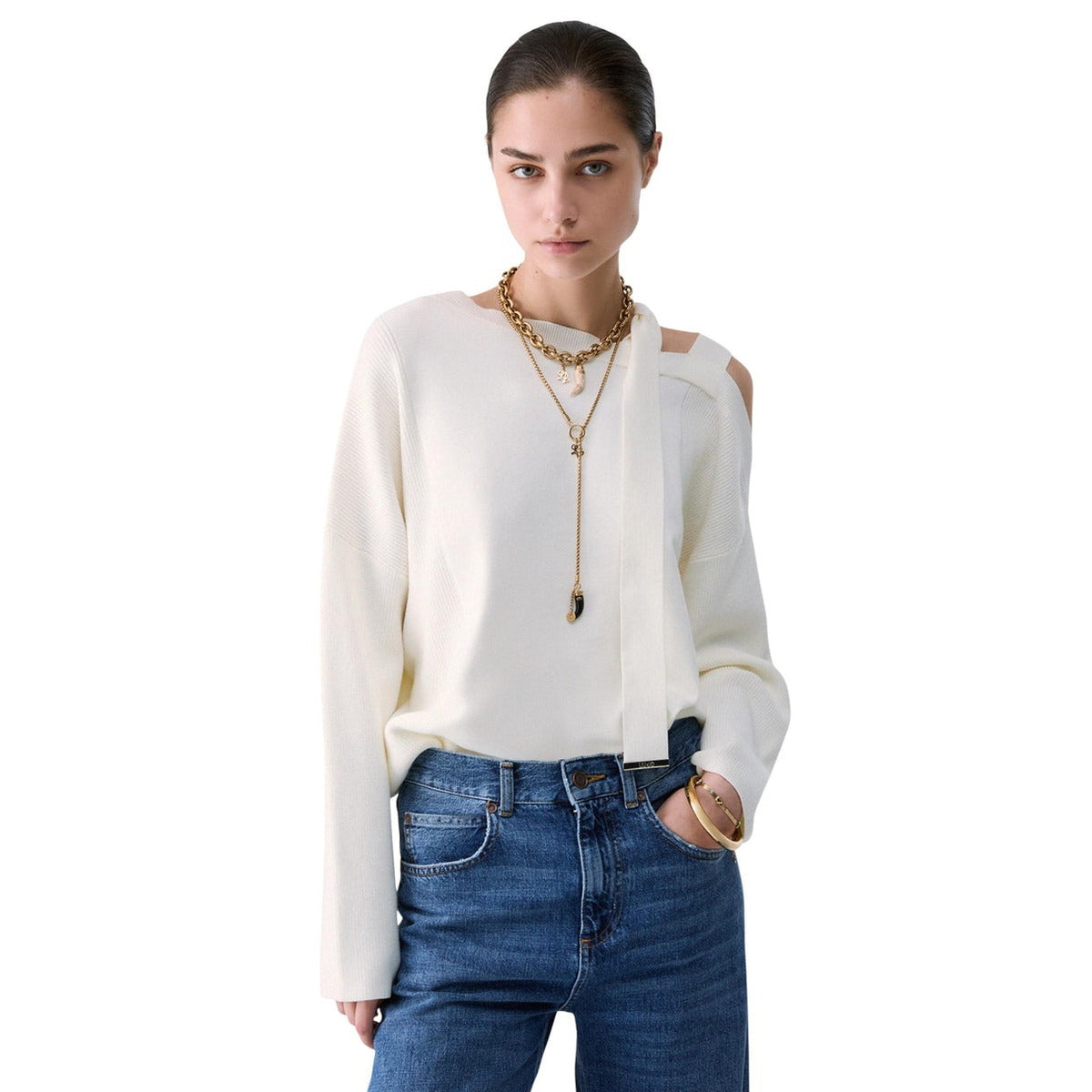 Дамски пуловер Liu Jo Soft Knit Top WF6396MS99E 10701 Front View