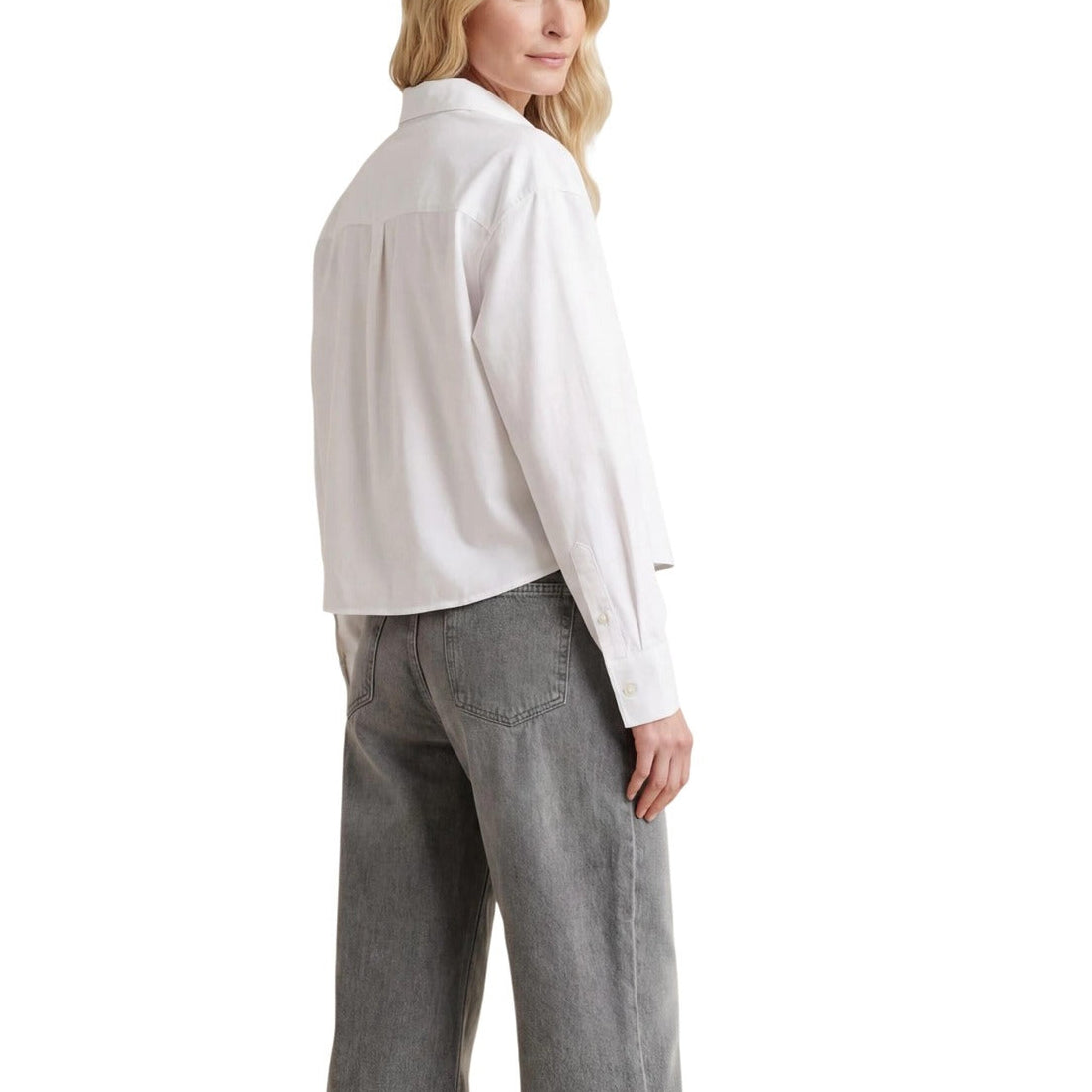 Дамска бяла риза Calvin Klein Jeans Women Shirt LV047F148G Back View