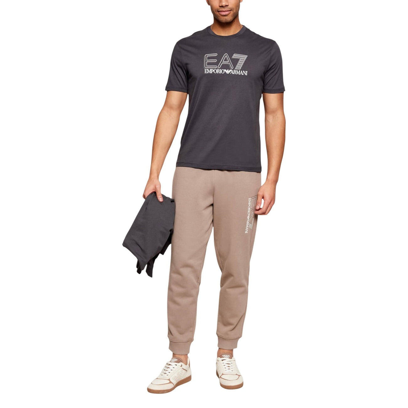 Мъжка сива тениска EA7 Emporio Armani Men T-shirt 7M001307 AF10375 Front View