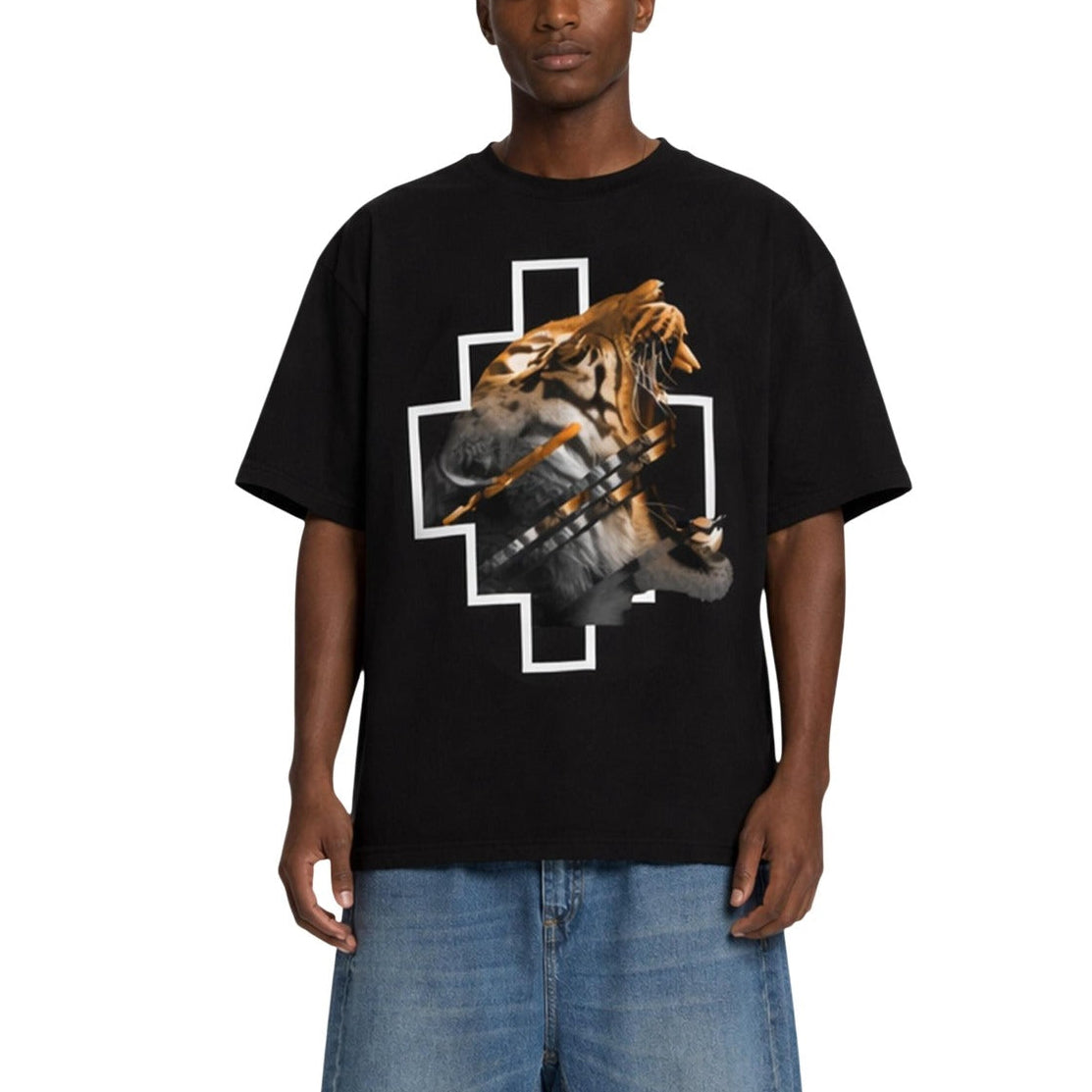 Мъжка тениска County Of Milan Marcelo Burlon Men Oversized T-shirt S6CMMATH050 Front View