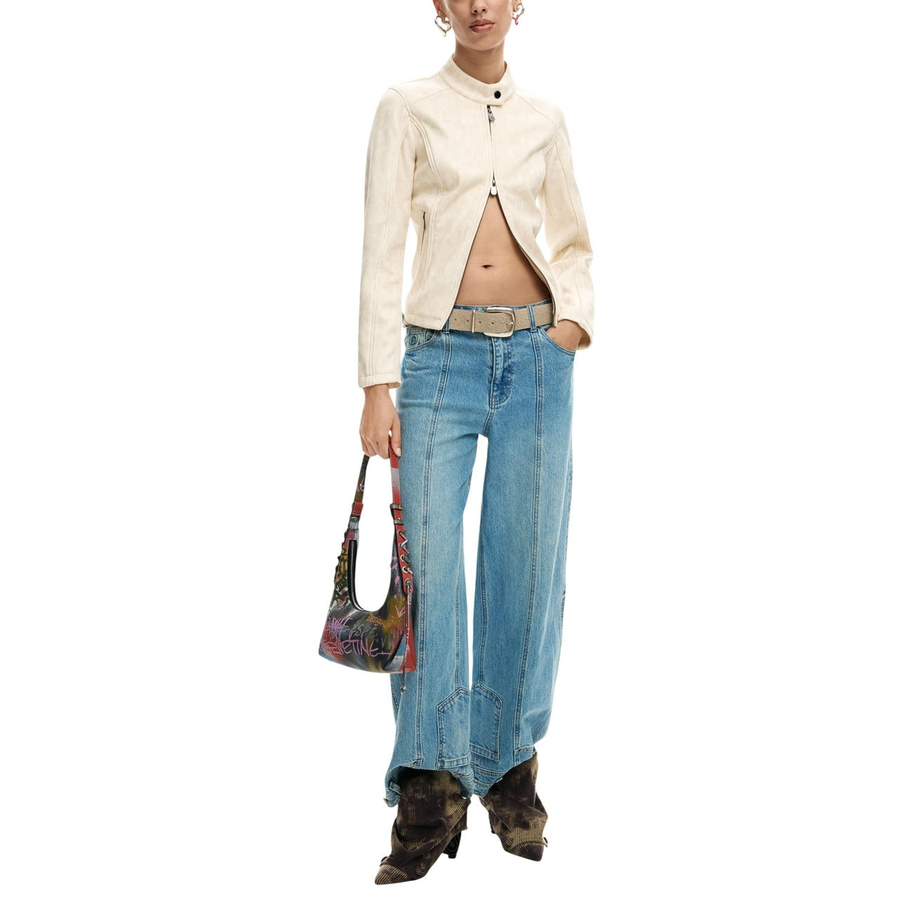Дамско яке Desigual Women Jacket 26SWEW10 1000 Front View