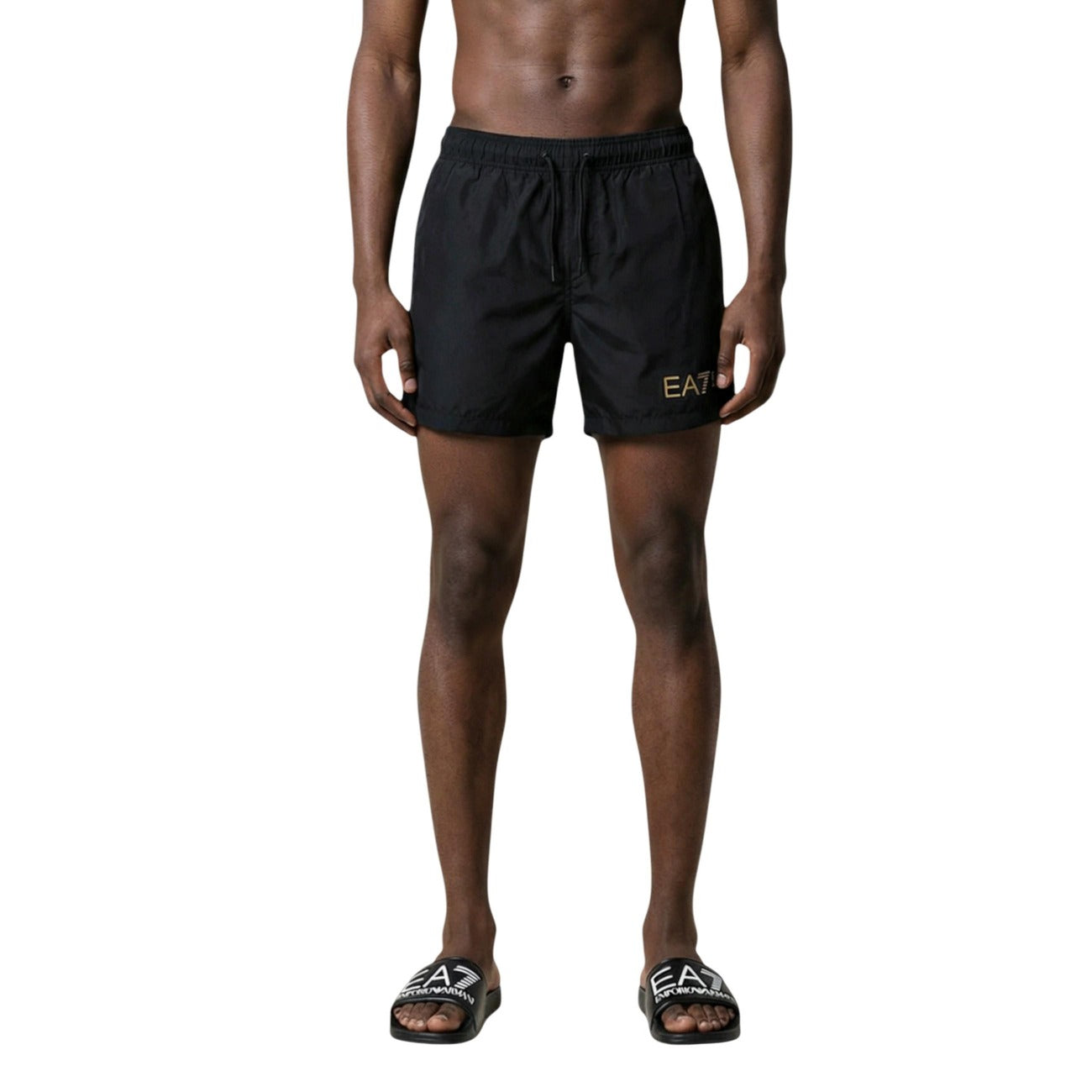 Мъжки черни бански EA7 Emporio Armani Men Swimwear 7M002000 AF13049 MC004 Front View