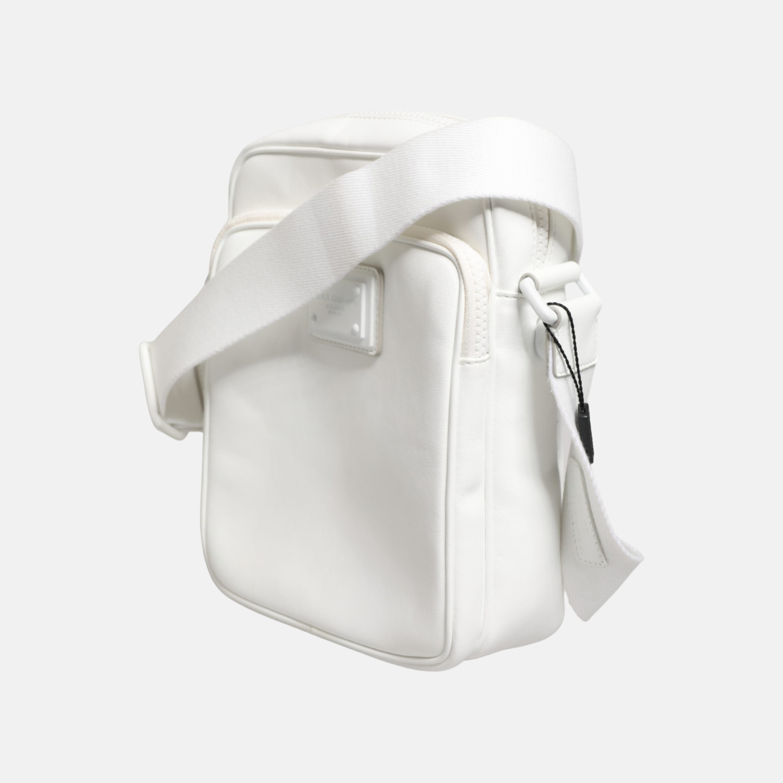 Dolce & Gabbana White Logo Plaque Crossbody Bag BM969S B0044 80001 Side View