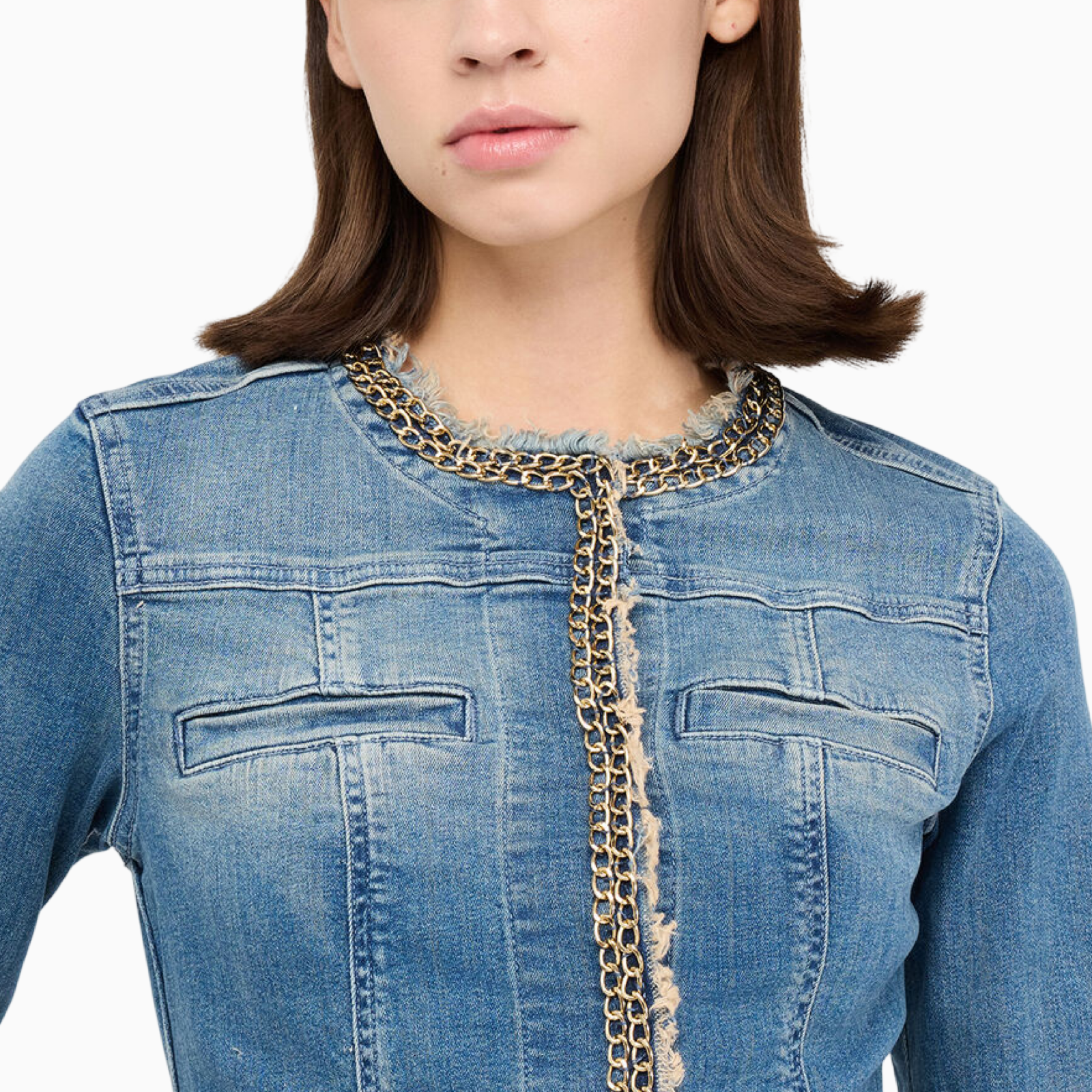 Дамско дънково яке Liu Jo Denim Jacket UXX039D4128 Close-Up