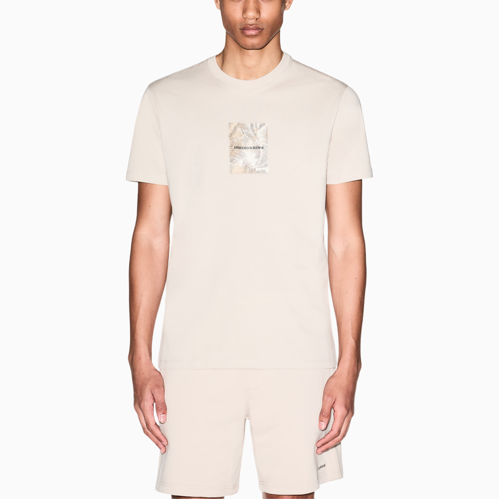 Мъжка бежова текиска EA7 Emporio Armani Men T-shirt XM002501 AF10356 U1148 Front View