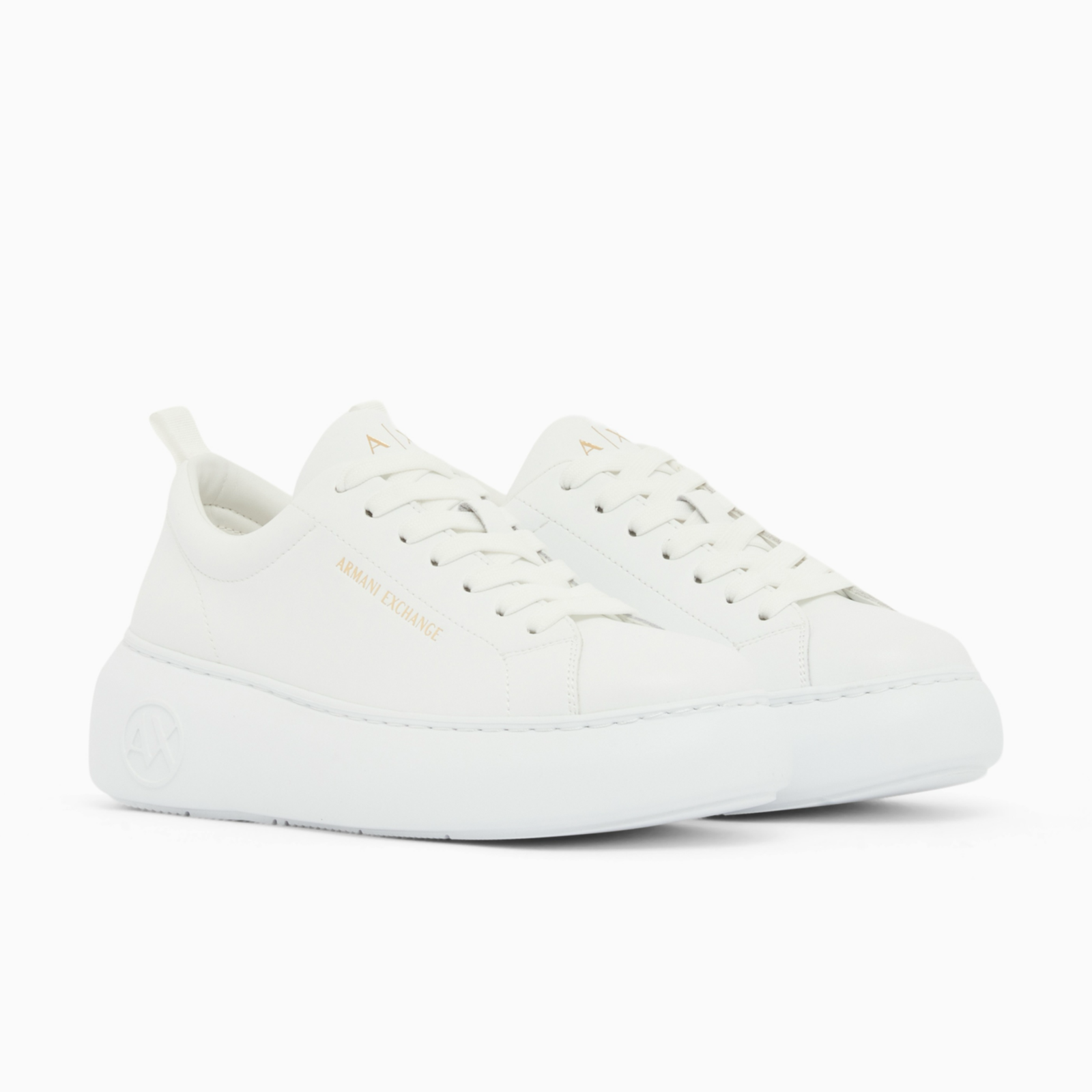 Дамски бели кецове Armani Exchange Women Sneakers XW002790 AF11912 U002 Lateral View
