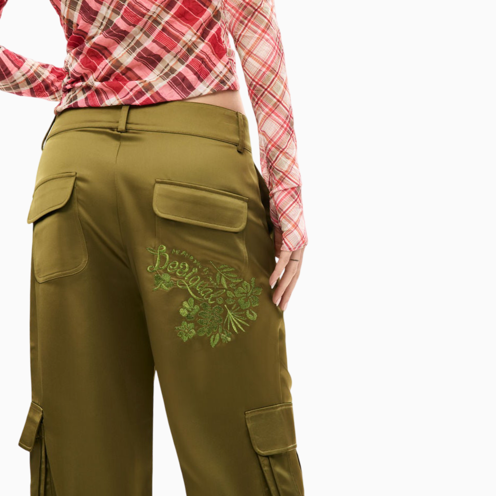 Дамски карго панталон Desigual Women Trousers 26SWPW48 4092 Back View