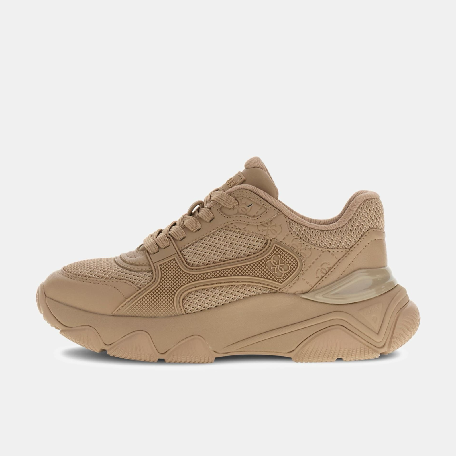 Дамски бежови маратонки Guess Mazzy Women Sneakers FLTMZZELE12 NUDE Medial View