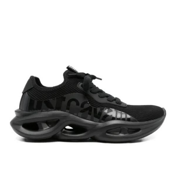 Мъжки черни маратонки Just Cavalli Fondo Vannie 80QA3SV1 ZSE45 899 Men Sneakers Lateral View