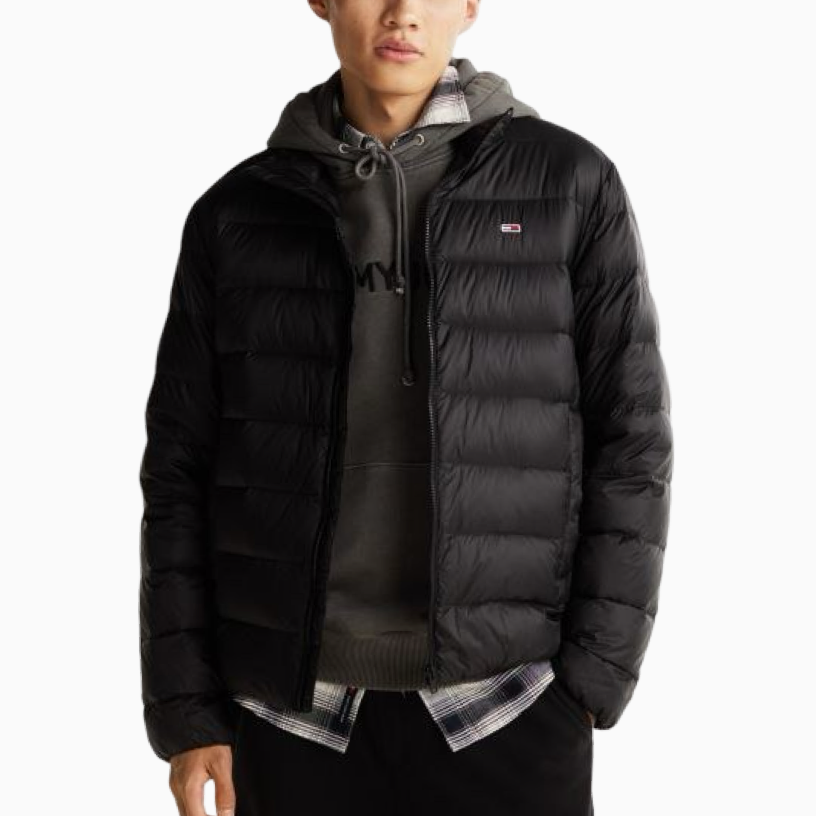 Мъжко черно яке Tommy Hilfiger Jeans Men Jacket DM0DM20658 Front View