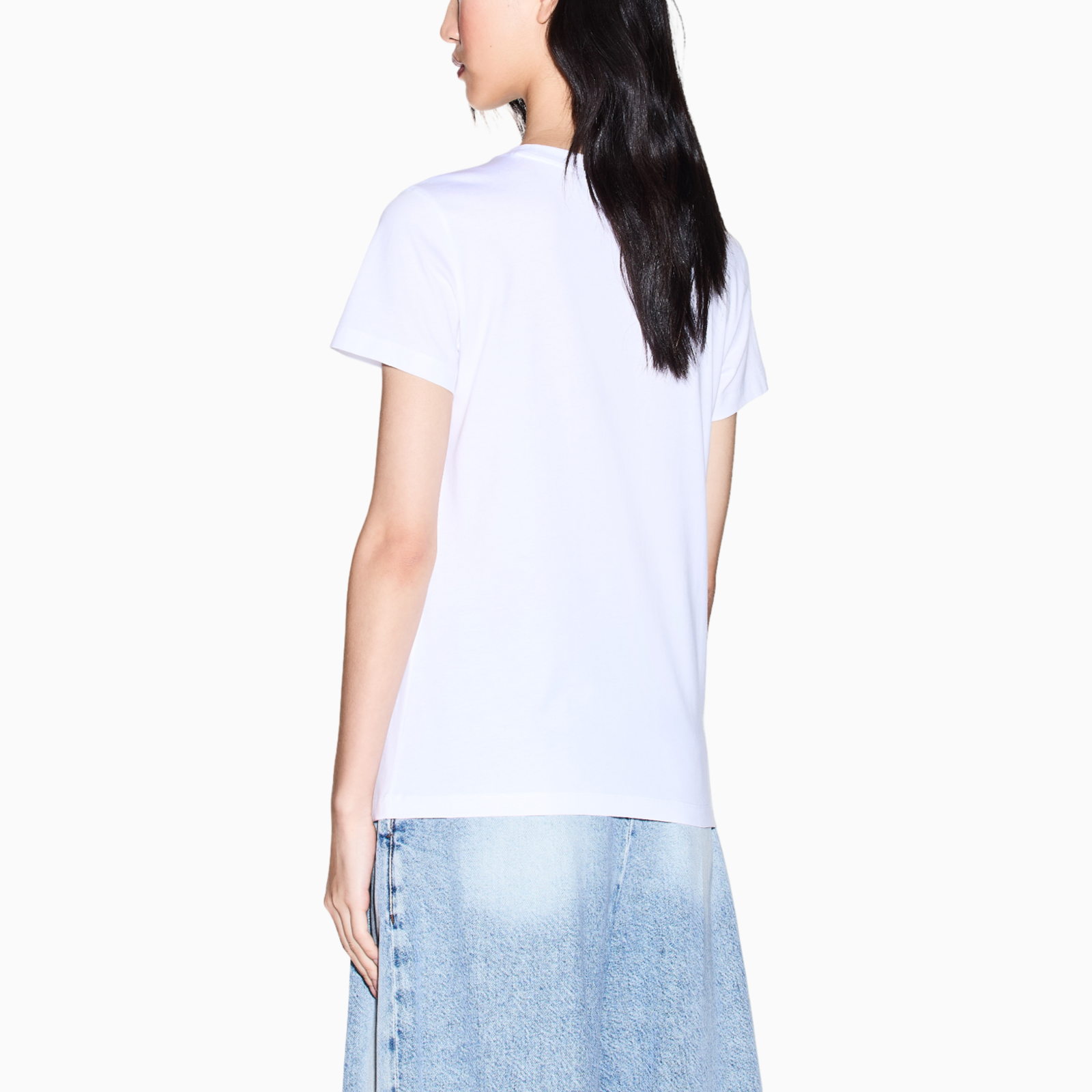 Дамска бяла тениска Armani Exchange  Women T-shirt XW002294 AF17172 U0002 Back View