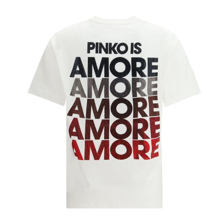 Дамска тениска Women’s cotton t-shirt PINKO
105526 A33I ZR2 White back view