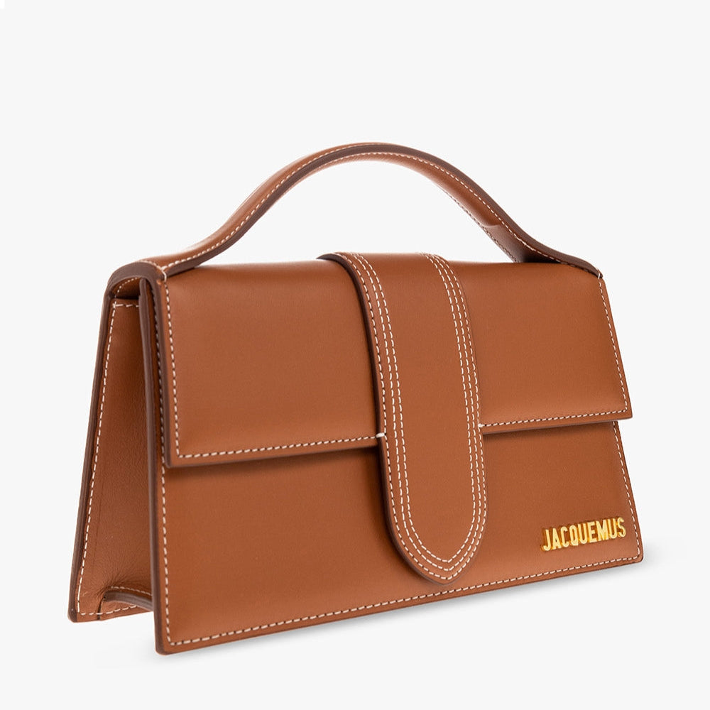 Дамска чанта JACQUEMUS Le Grand Bambino Handbag 213BA0073072-811 Brown angled view