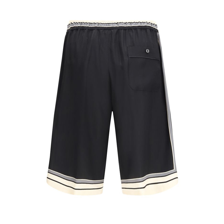 Dolce & Gabbana Silk Shorts GV5MATHI11THN5WH Back View