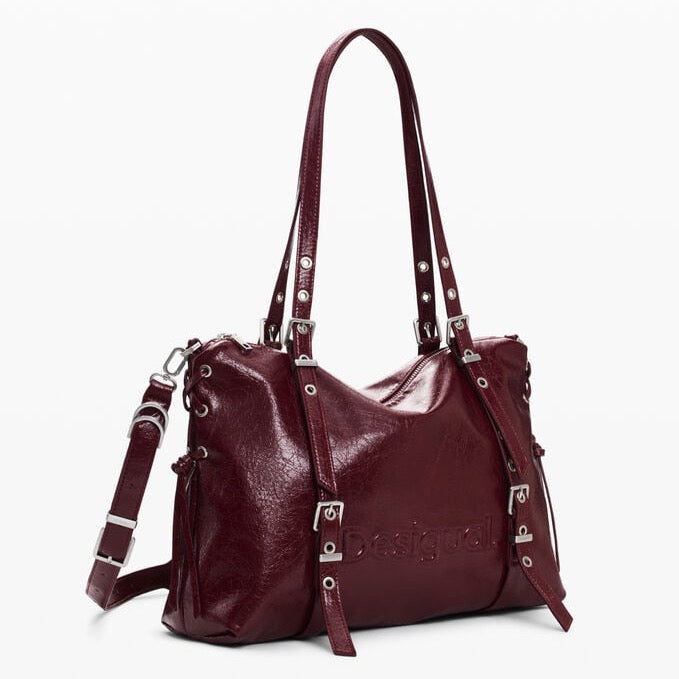 Дамска червена чанта Desigual Women Shoulder Bag 26WAXP55 3032 Side View