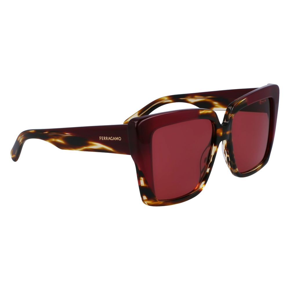 Ferragamo Brown Acetate Sunglasses